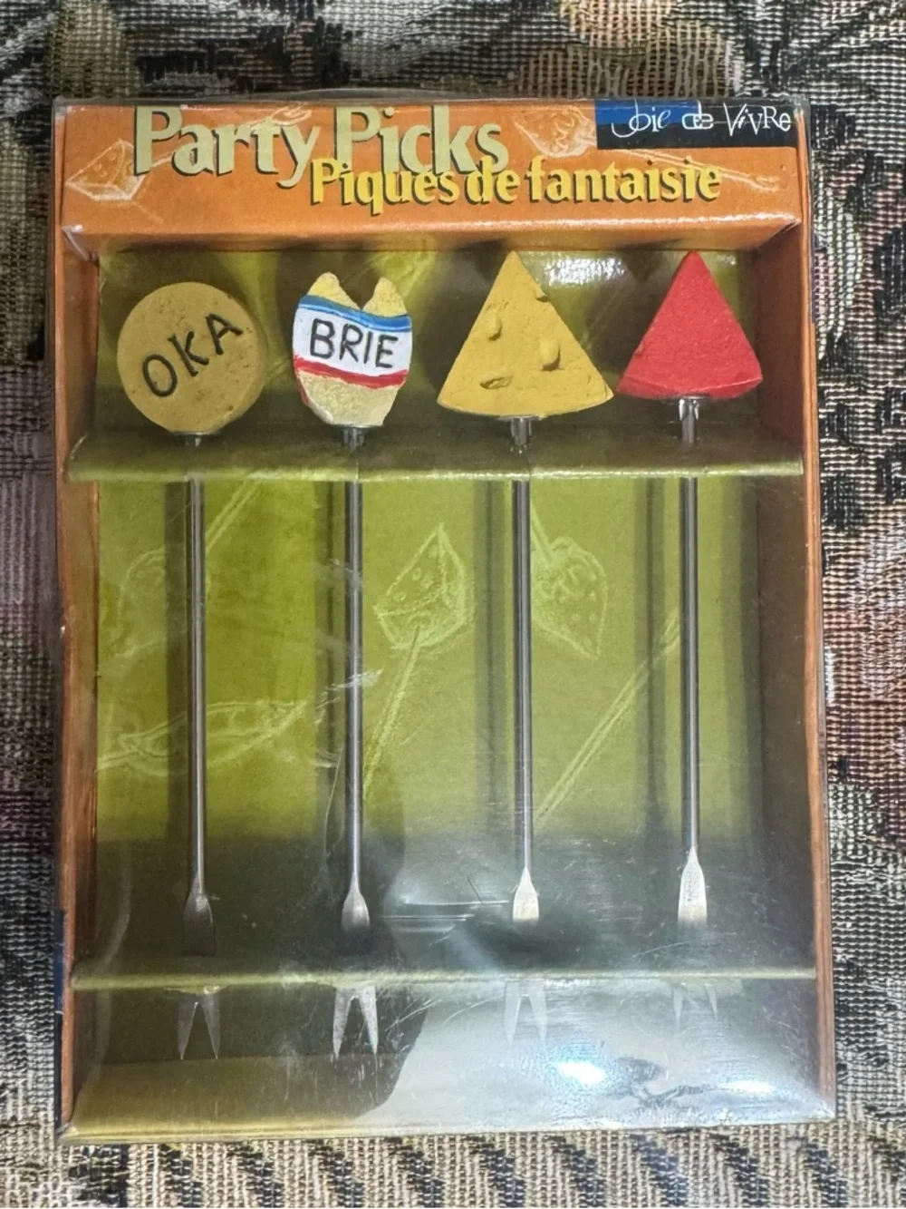 Vintage T.J.Maxx Party Picks Cheese Appetizer Set Charcuterie Board Cheese Lover